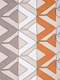 KLOTTHE Peach Chevron Cotton 300 TC Dilengkapi Cadar King Halus dengan 2 Sarung Bantal-98 x 89 inci