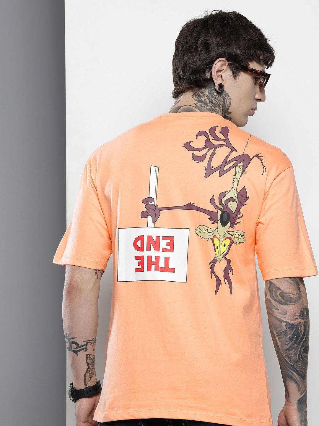 The Indian Garage Co. Boxy Fit Looney Tunes Printed Pure Cotton T-shirt