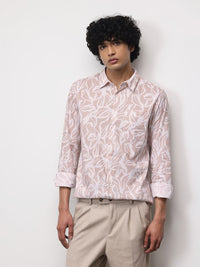ether Floral Print Pure Cotton Longline Casual Shirt