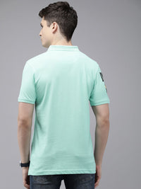 SPYKAR Typography Polo Collar Pure Cotton Slim Fit T-shirt