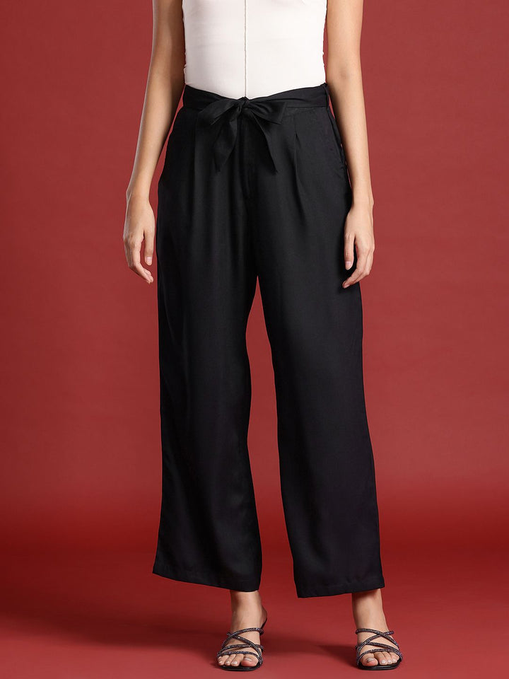 all about you Women Belted Pleated Trousers