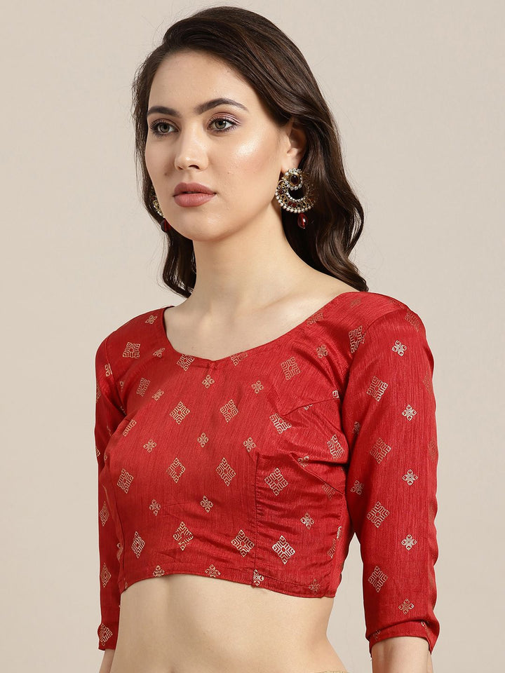 Saree mall Off-White & Maroon Solid Kasavu Saree