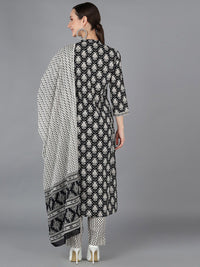 KALINI Ethnic Motifs Printed Mandarin Collar Kurta with Trousers & Dupatta