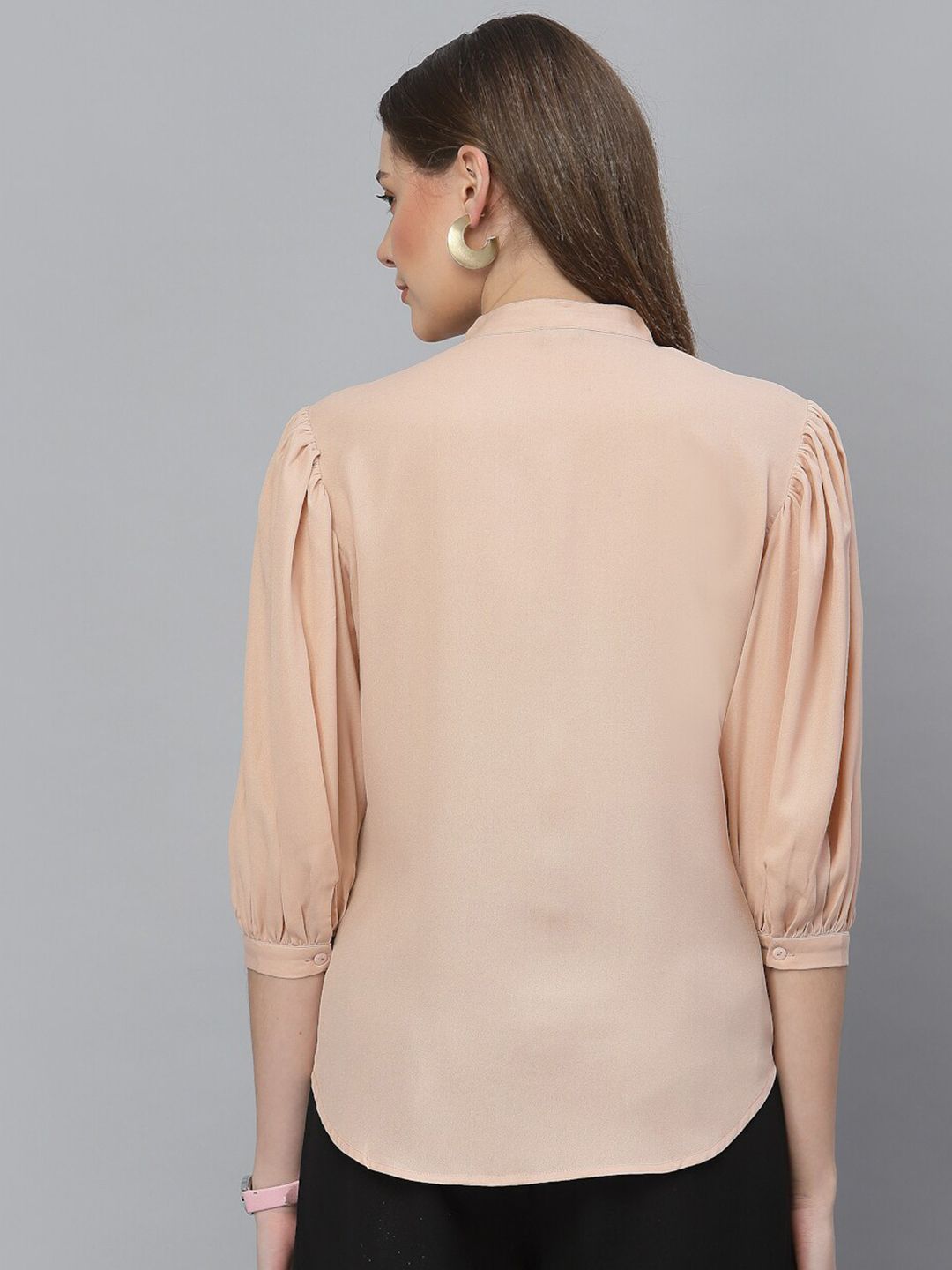Style Quotient Women Nude-Coloured Formal Shirt