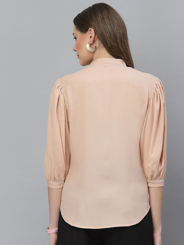 Style Quotient Women Nude-Coloured Formal Shirt