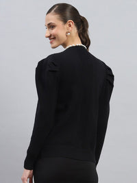 Monte Carlo Women Embellished Self Design Cardigan