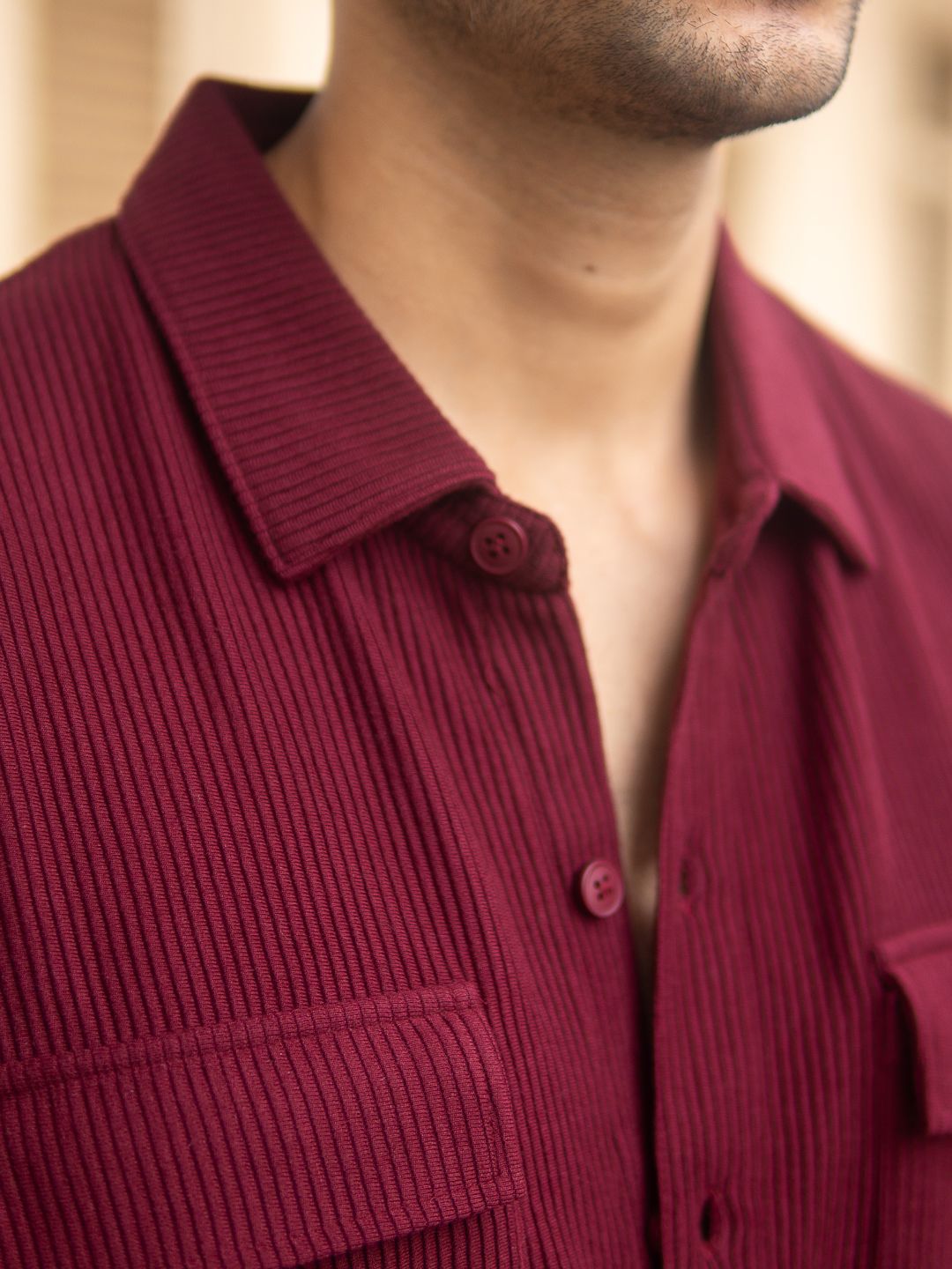 Powerlook Men Oversized Fit Micro Checks Spread Collar Cotton Casual Shirt