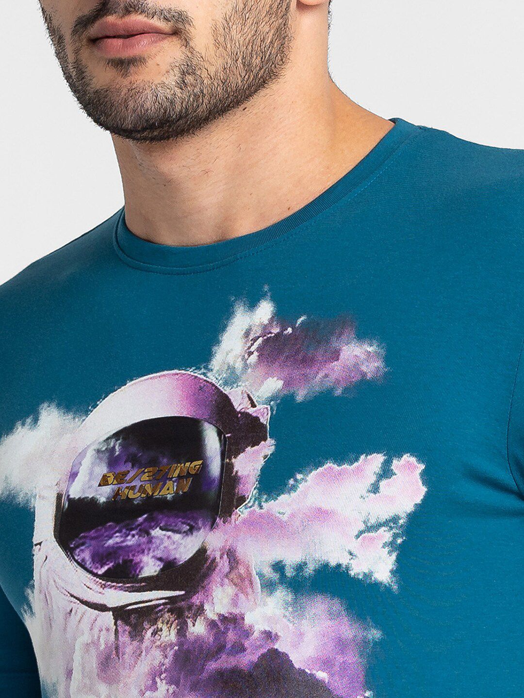 Being Human Graphic Printed Round Neck Cotton T-shirt