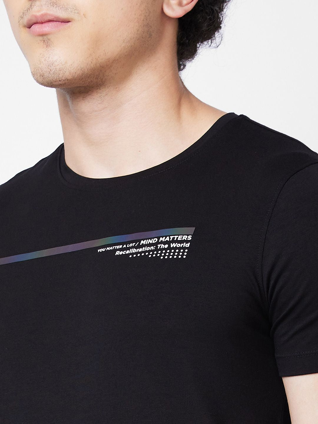 SPYKAR Typography Printed Slim Fit T-shirt