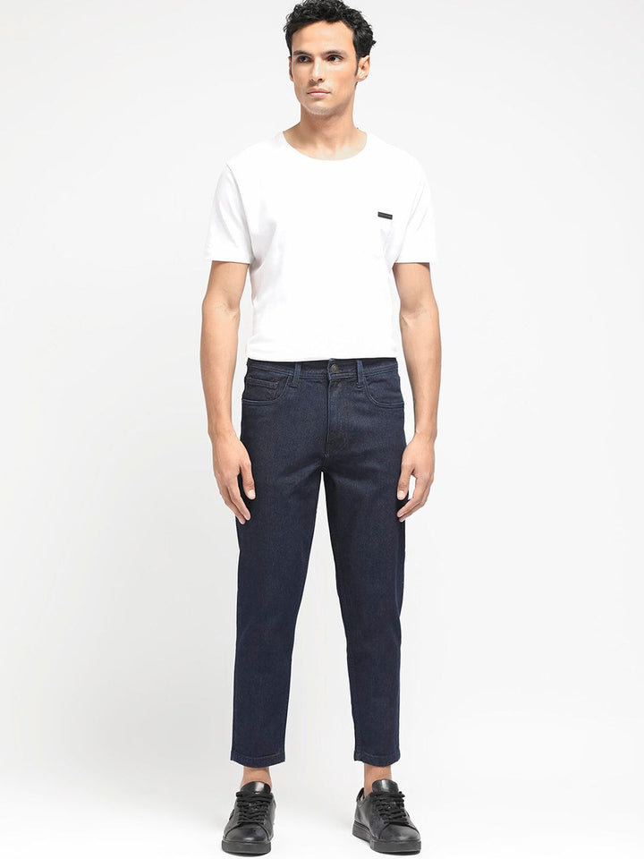 RARE RABBIT Men Sam Carrot Fit Mid-Rise Cotton Jeans