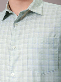 The Indian Garage Co. X Luxe Men Slim Fit Opaque Checked Formal Shirt