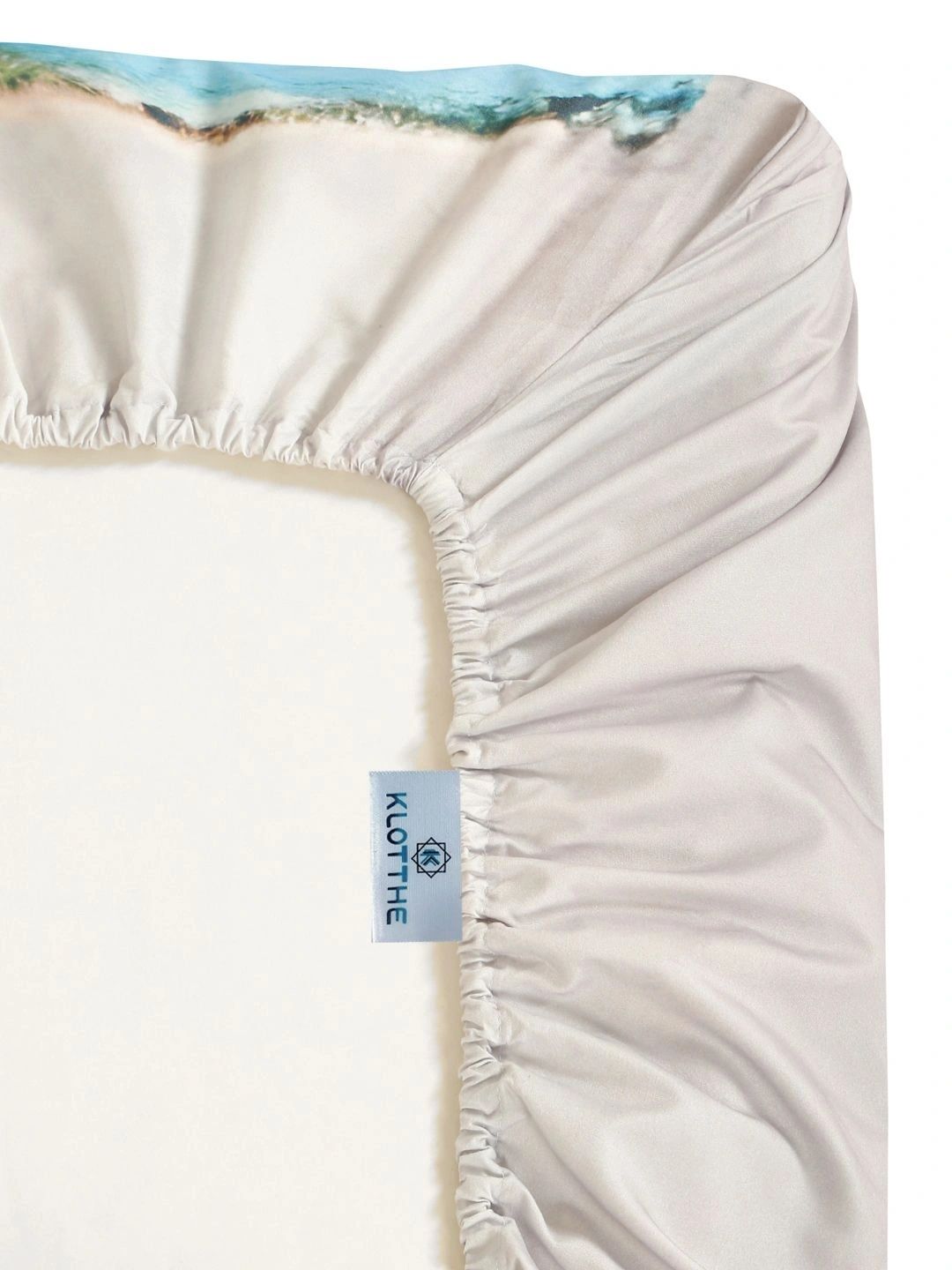 Moda Rapido X KLOTTHE Biru Turquoise & Kelabu Bunga 400 TC Cadar dengan 2 Sarung Bantal