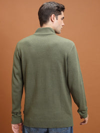 HIGHLANDER Mock Collar Acrylic Pullover