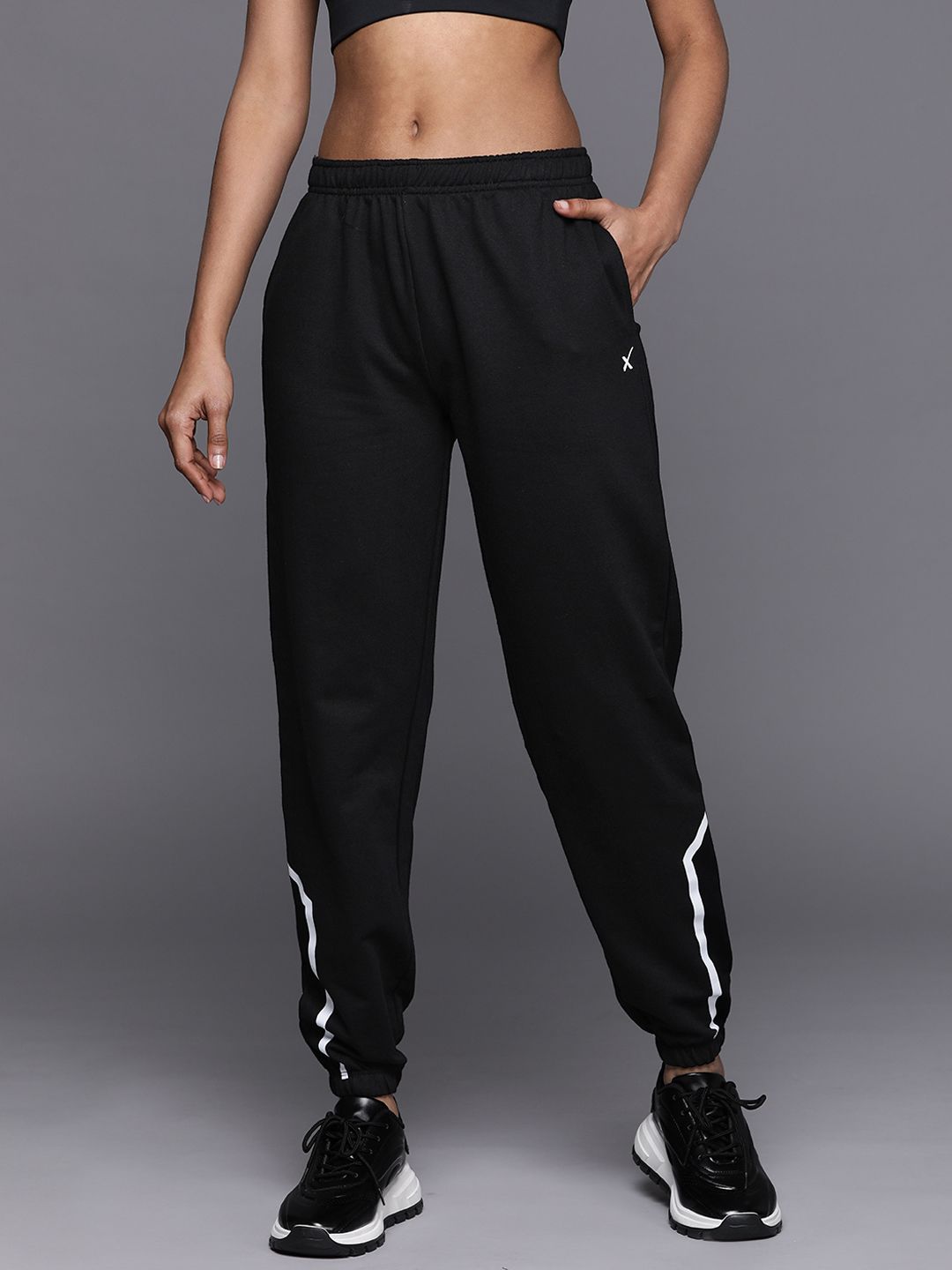 HRX by Hrithik Roshan Women Striped Detail Lifestyle Joggers