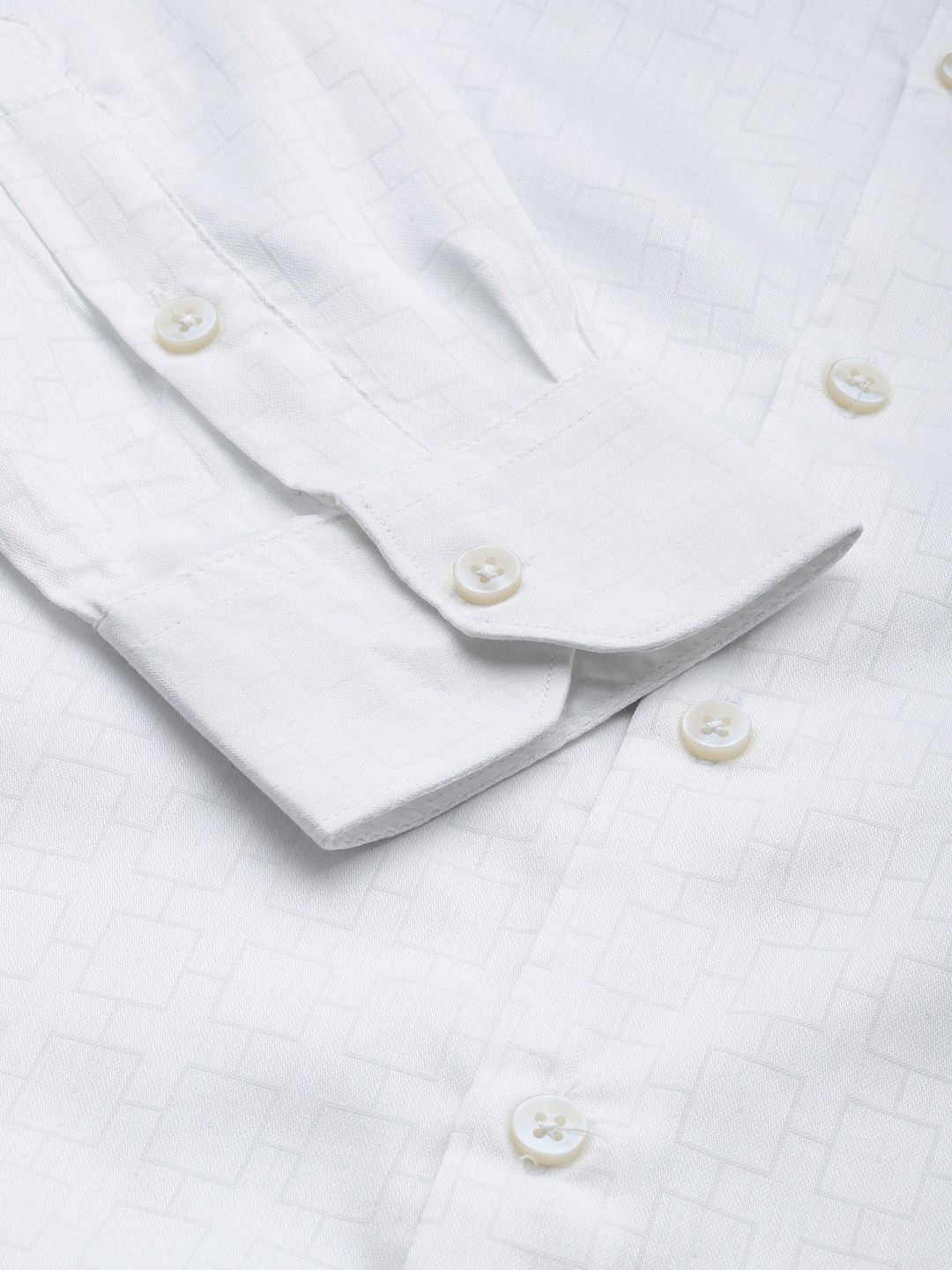 The Indian Garage Co. X Luxe Slim Fit Self Checked Formal Shirt