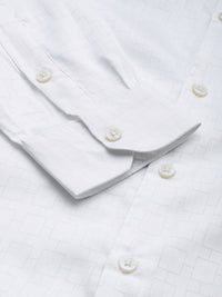 The Indian Garage Co. X Luxe Slim Fit Self Checked Formal Shirt