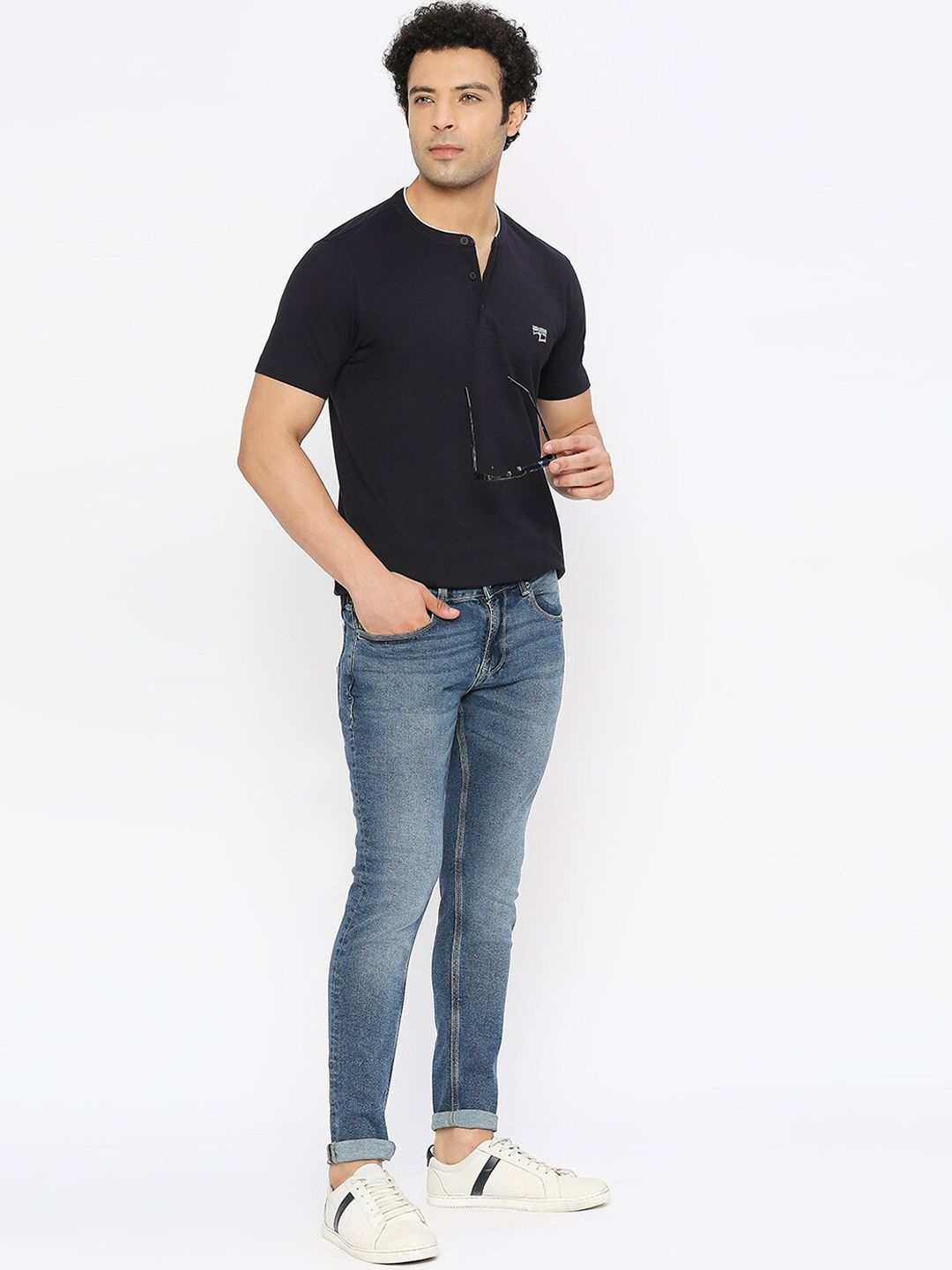 SPYKAR Men Clean Look Heavy Fade Whiskers & Chevrons Super Skinny Fit Cotton Jeans