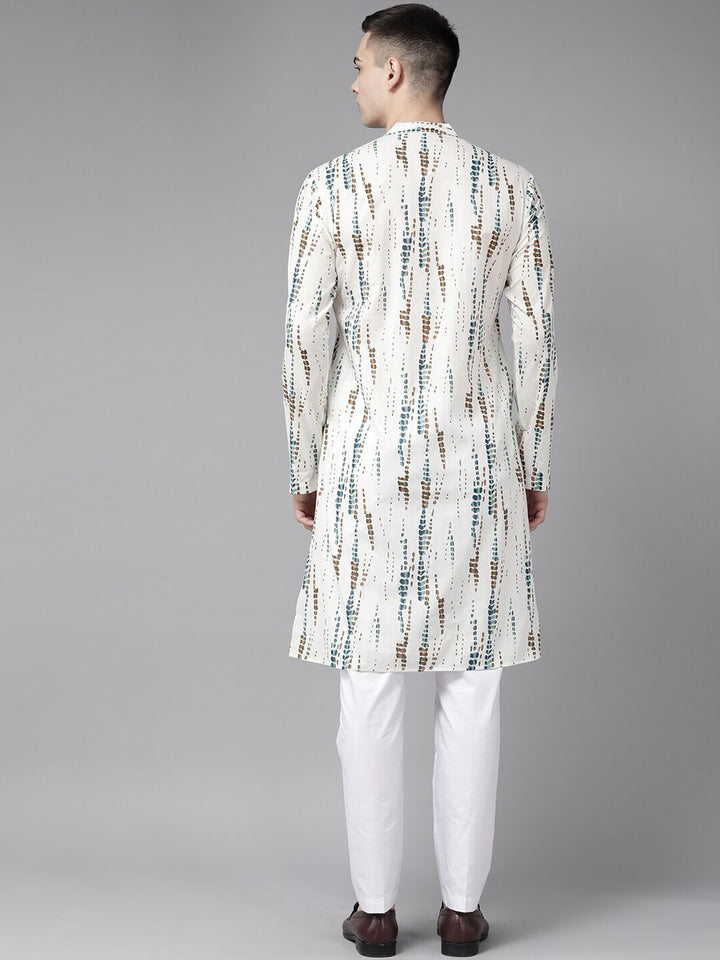 See Designs Abstract printed Mandarin Neck Straight Kurta