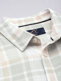 Being Human Pure Cotton Slim Fit Checked Casual Shirt