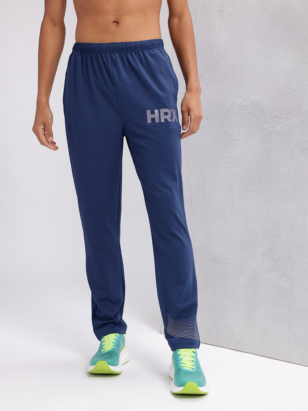 HRX by Hrithik Roshan Men Brand Logo Printed Mid-Rise Running Track Pants