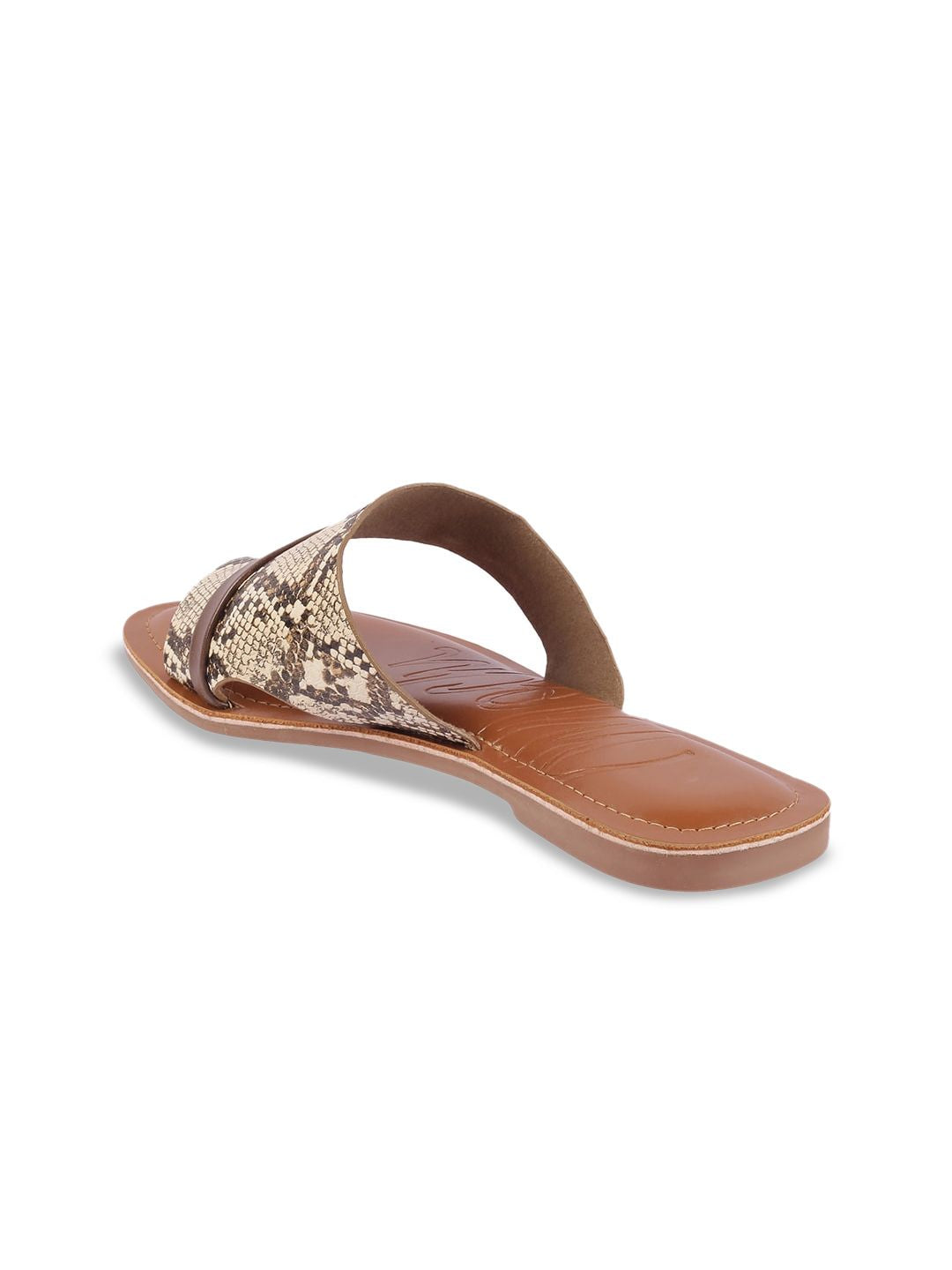 Mochi Women Printed One Toe Flats