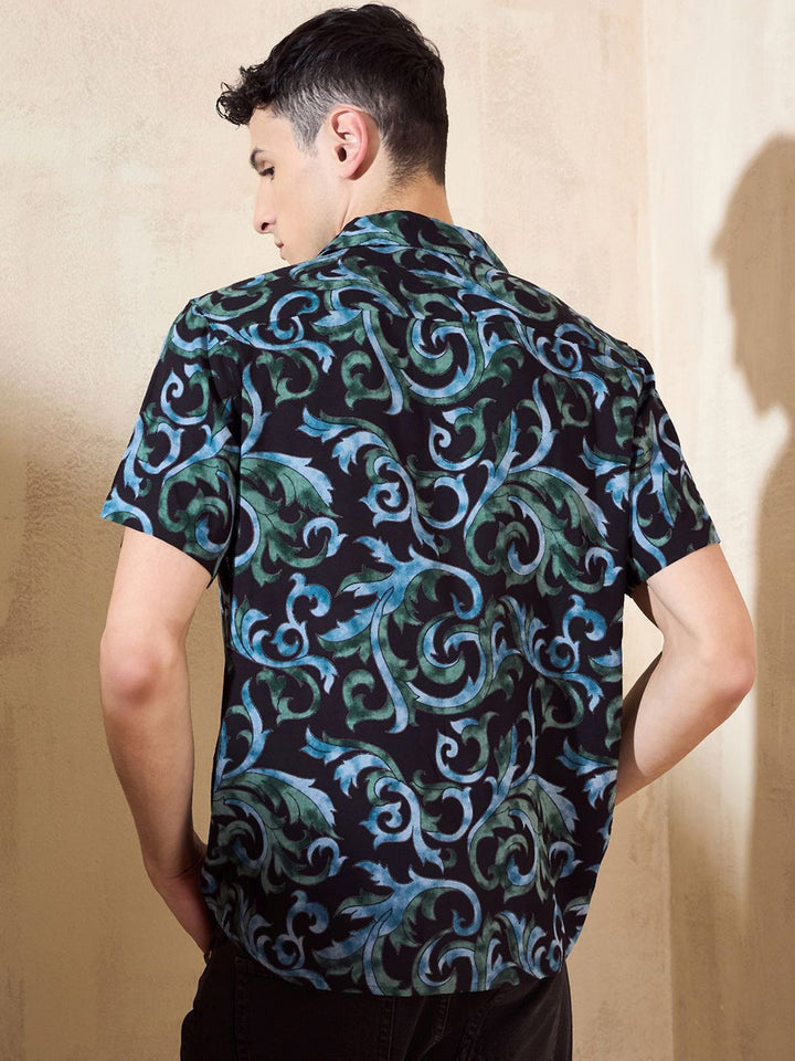 DENNISON Abstract Printed Oversized Casual Shirt