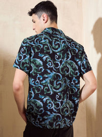 DENNISON Abstract Printed Oversized Casual Shirt