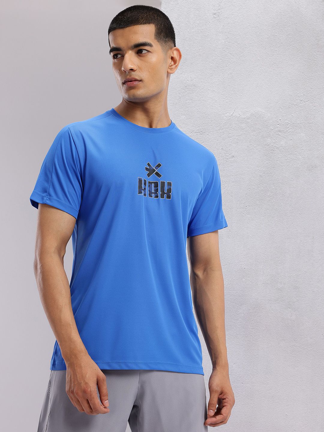 HRX by Hrithik Roshan Brand Logo Print Rapid-Dry Training T-shirt