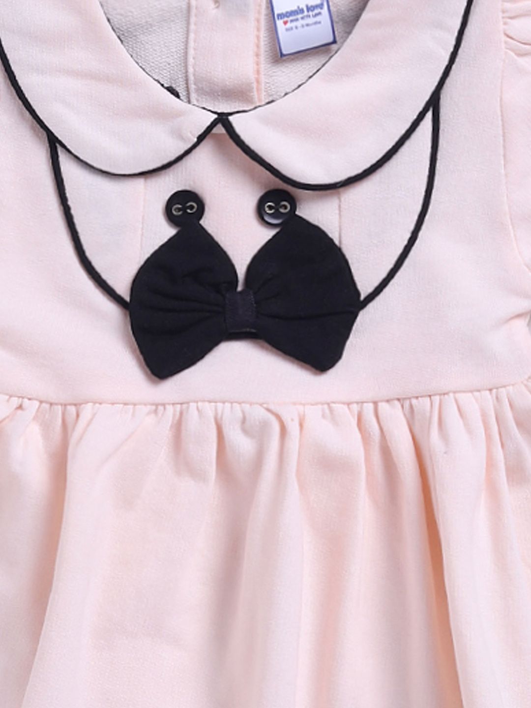 Moms Love Infant Girls Peter Pan Collar Puff Sleeve Fit & Flare Dress