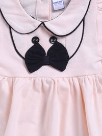 Moms Love Infant Girls Peter Pan Collar Puff Sleeve Fit & Flare Dress