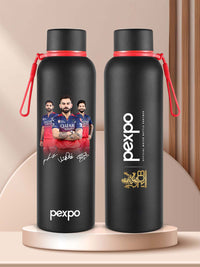 Pexpo Black Single Stainless Steel Double Wall Vacuum Water Bottle