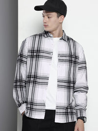 The Indian Garage Co Pure Cotton Tartan Checks Corduroy Casual Shirt