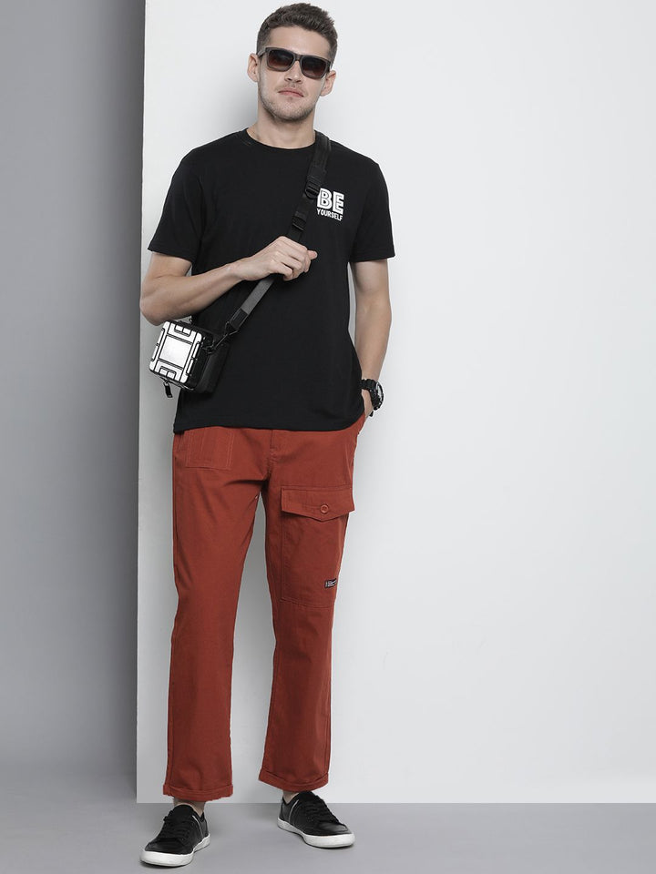 The Indian Garage Co Men Relaxed Fit Pure Cotton Chinos Trousers