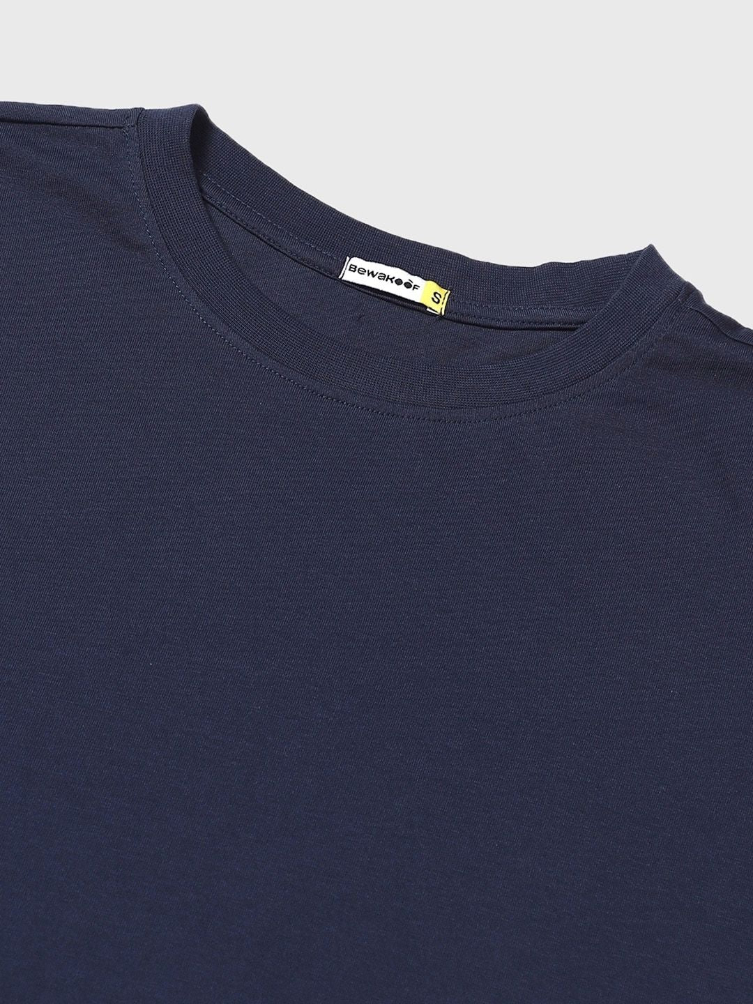 Bewakoof Graphic Printed Drop-Shoulder Sleeves Oversized Fit Cotton T-shirt