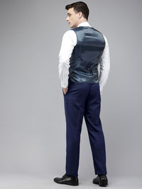 Park Avenue Self Design Textured Single Breasted 3-Peice Formal Suit