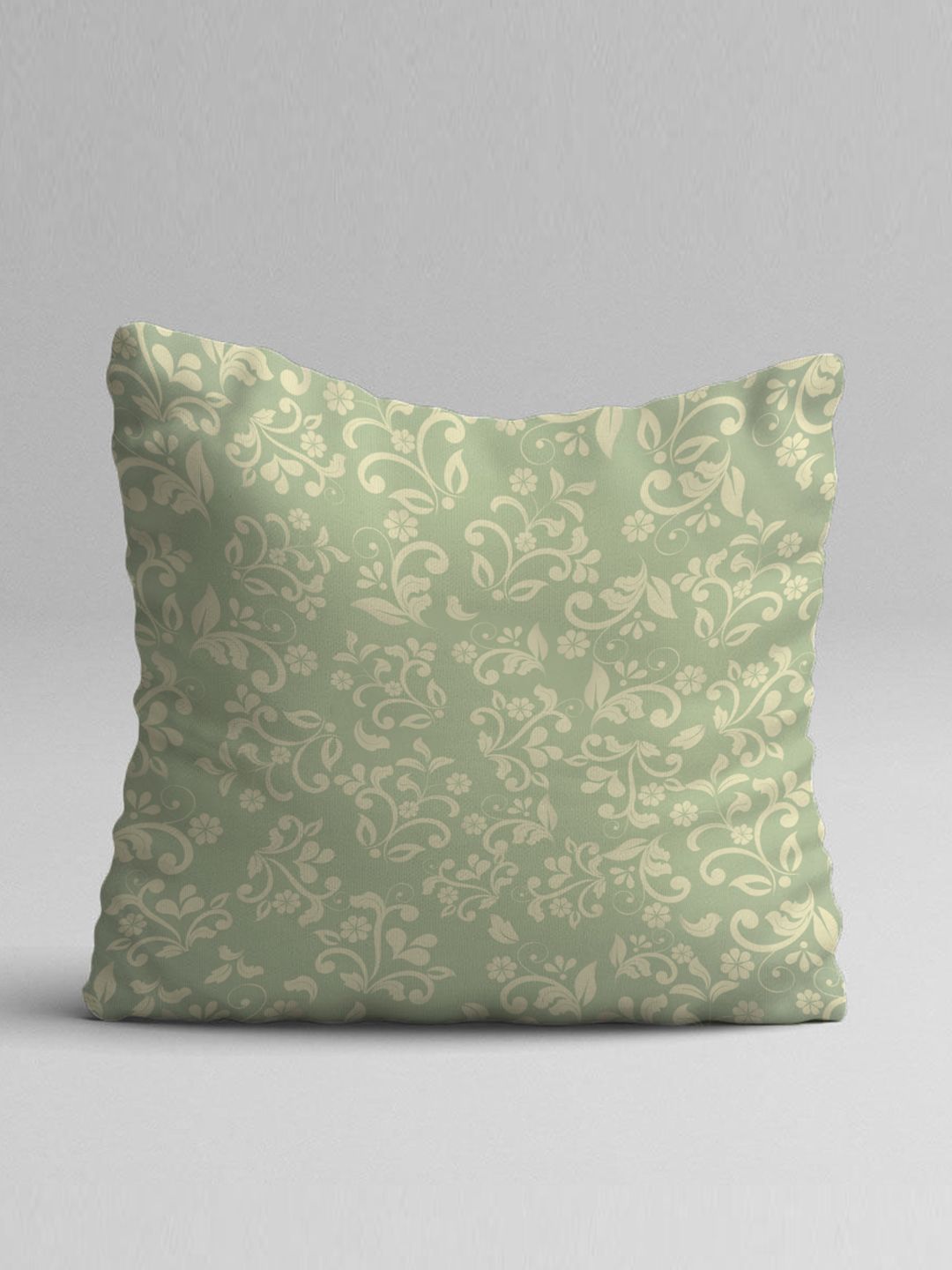 STITCHNEST Teal & Off White Set of 2 Ethnic Motifs Square Cushion Covers