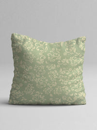STITCHNEST Teal & Off White Set of 2 Ethnic Motifs Square Cushion Covers