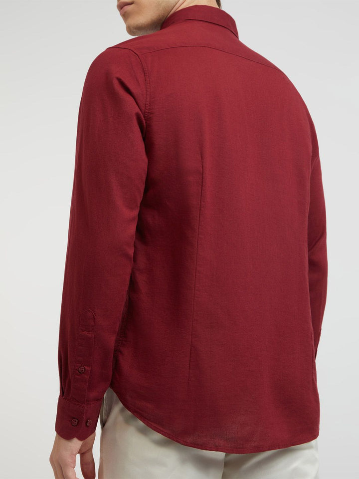 Raymond Cotton Linen Solid Slim Fit Casual Shirt
