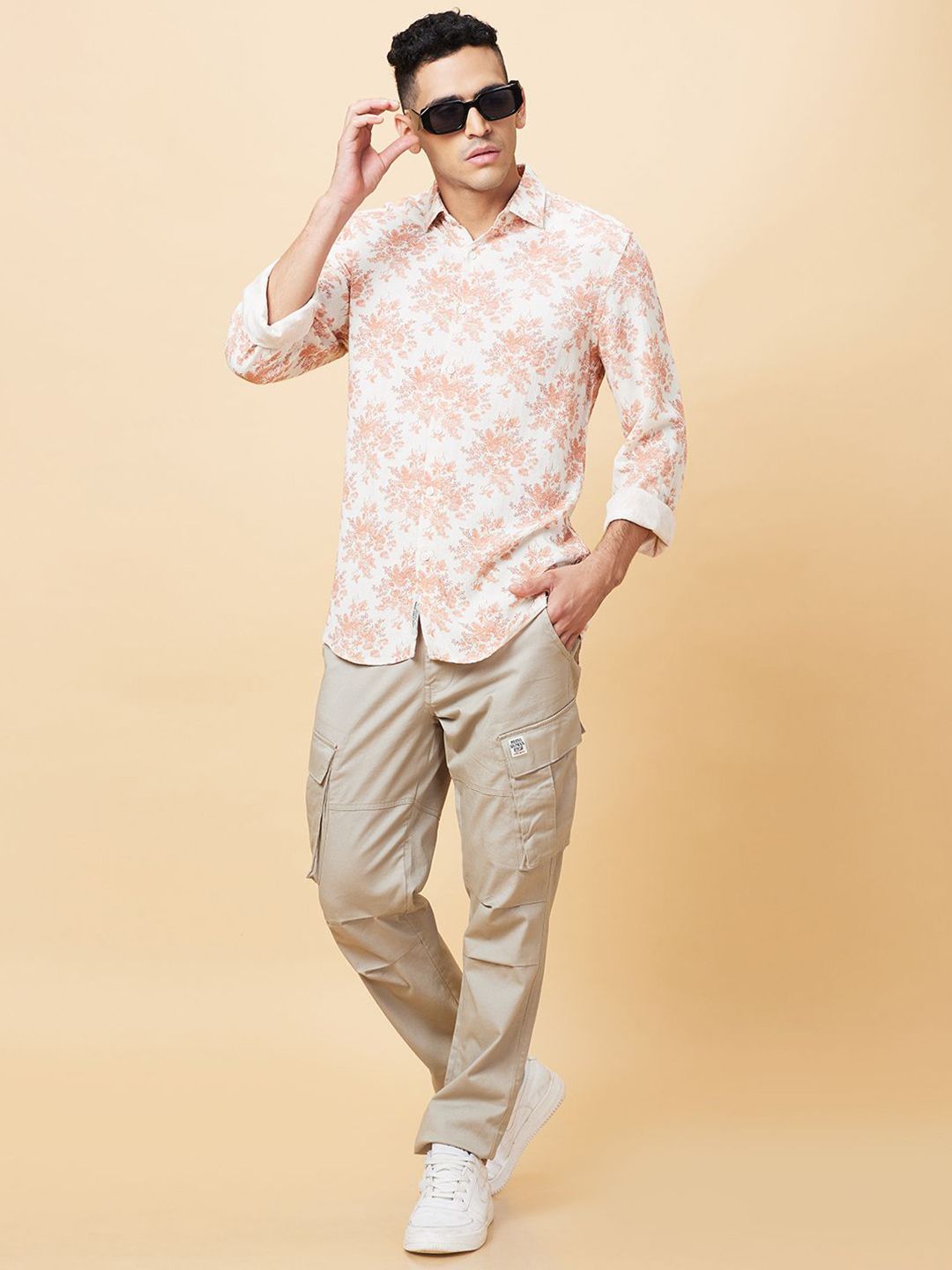Being Human Men Slim Fit Floral Opaque Printed Casual Shirt