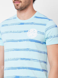 SPYKAR Striped Cotton Slim Fit T-shirt
