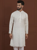 SOJANYA LUXE Motif Etnik Bersulam Kurta Lurus Labuci