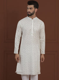 SOJANYA LUXE Motif Etnik Bersulam Kurta Lurus Labuci