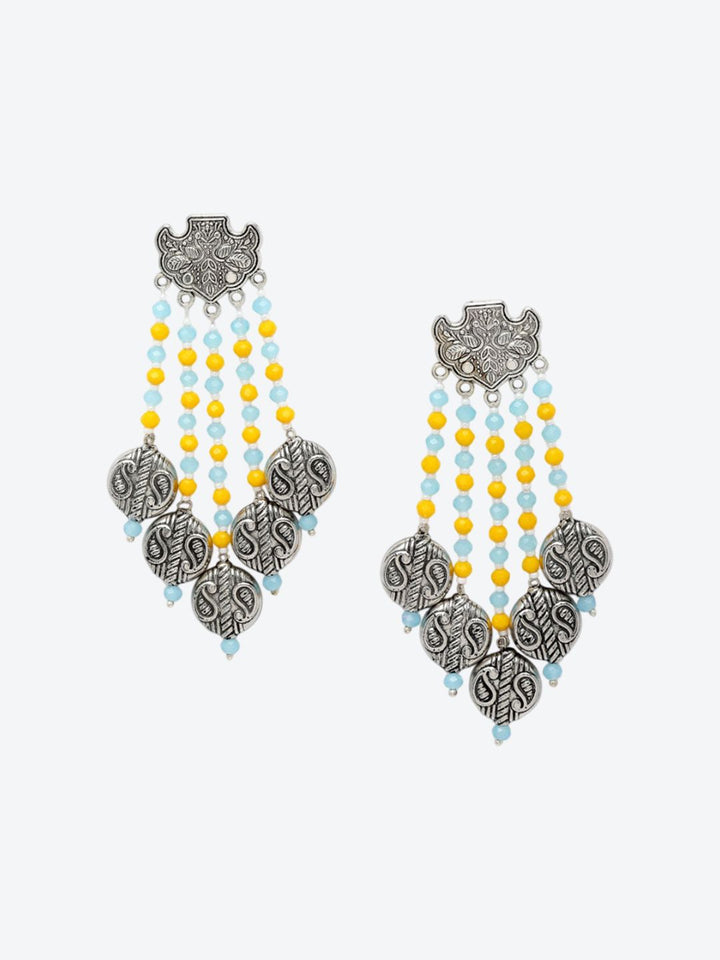 Anting-anting Jatuh Kontemporari Bersalut Perak Anouk