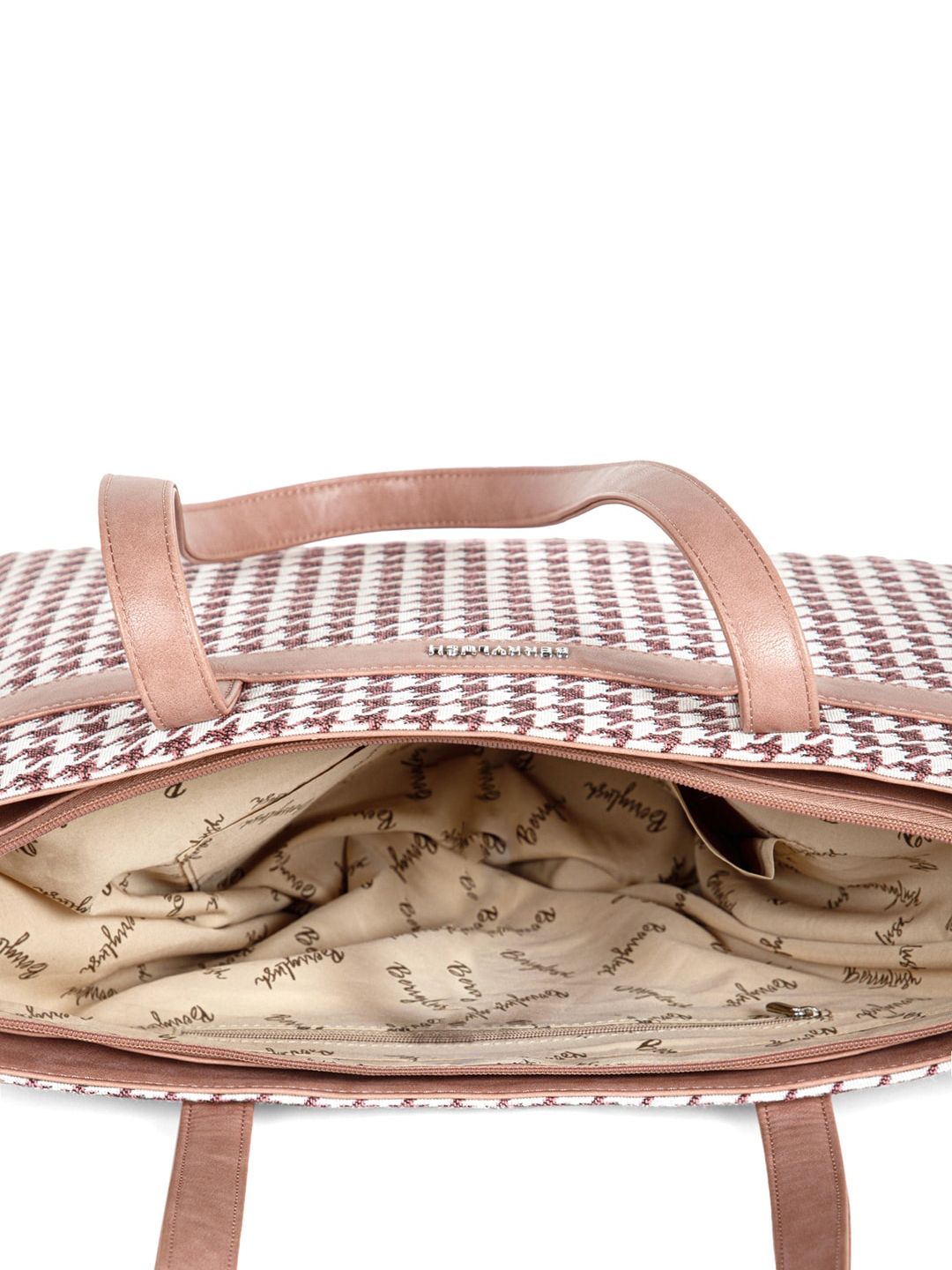 Berrylush Checked Structured Handheld Bag