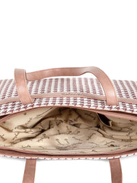 Berrylush Checked Structured Handheld Bag