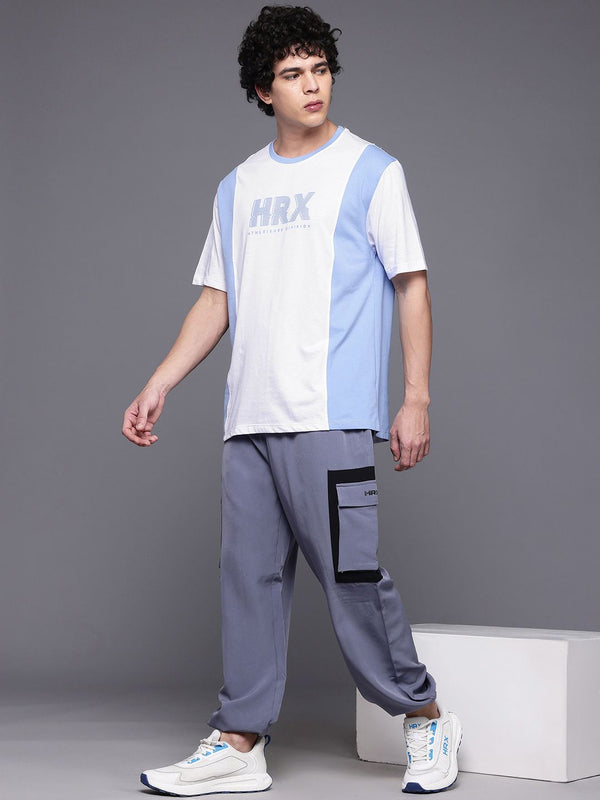 HRX by Hrithik Roshan Colourblocked & Brand Logo Print Lifestyle T-shirt