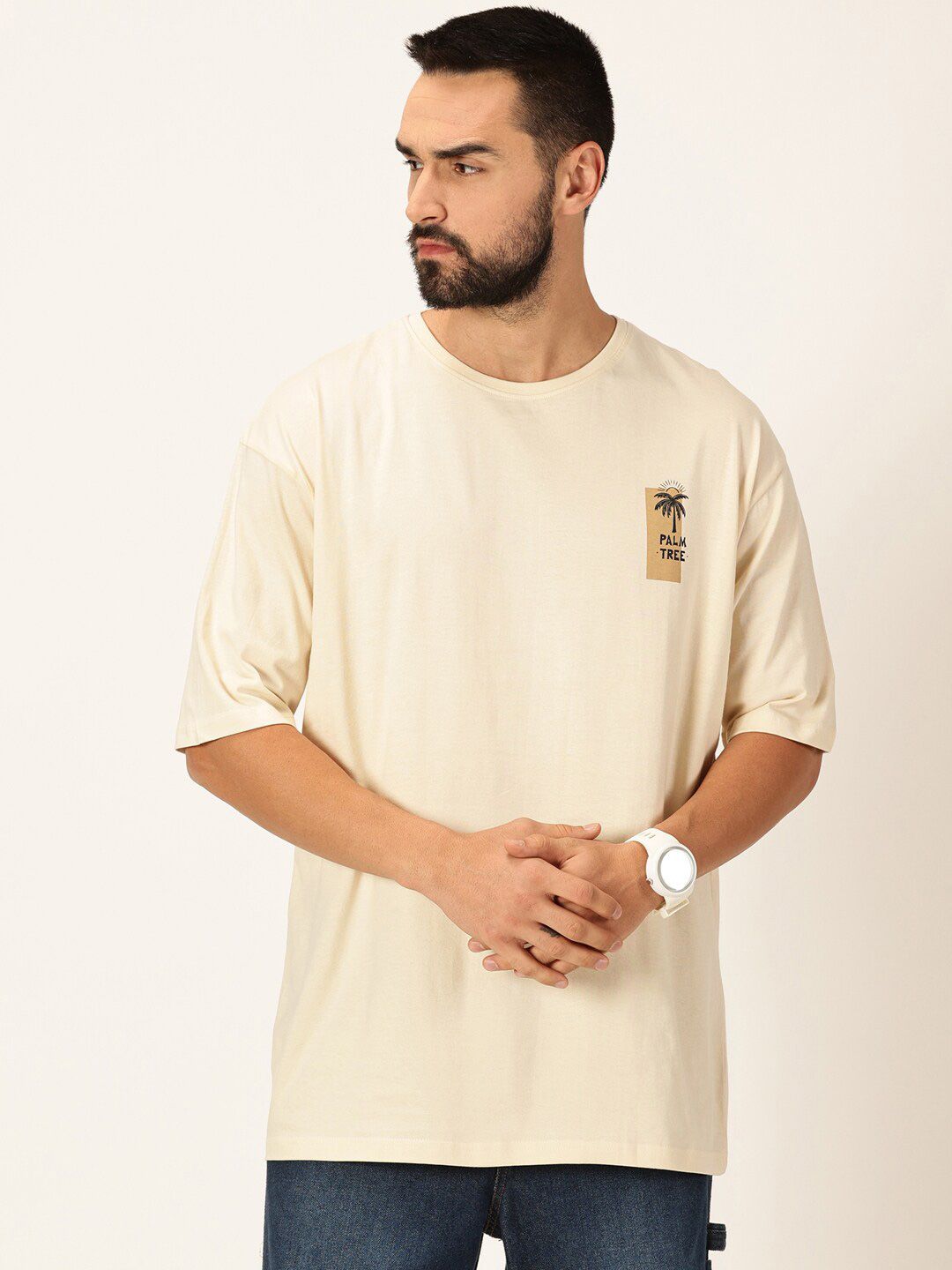 Thomas Scott Graphic Printed Bio Finish Pure Cotton Oversized T-shirt