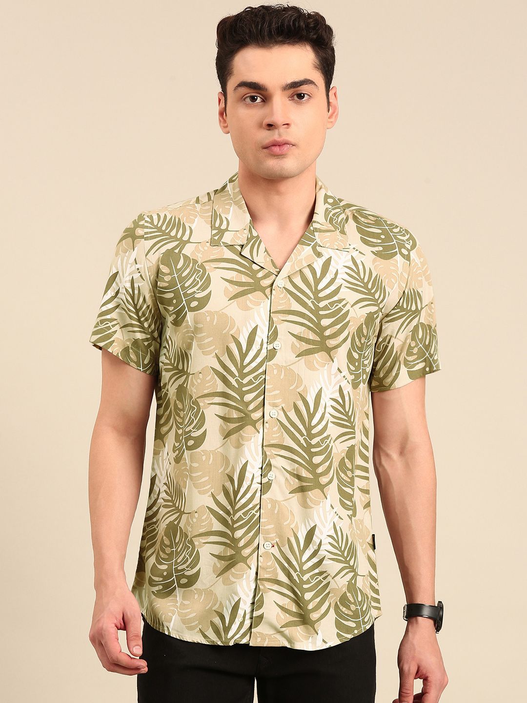 Being Human Tropical Printed Slim Fit Casual Shirt