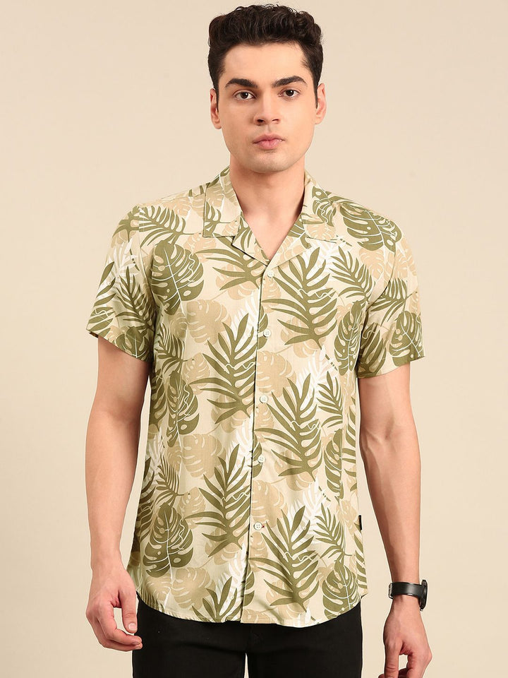 Being Human Tropical Printed Slim Fit Casual Shirt