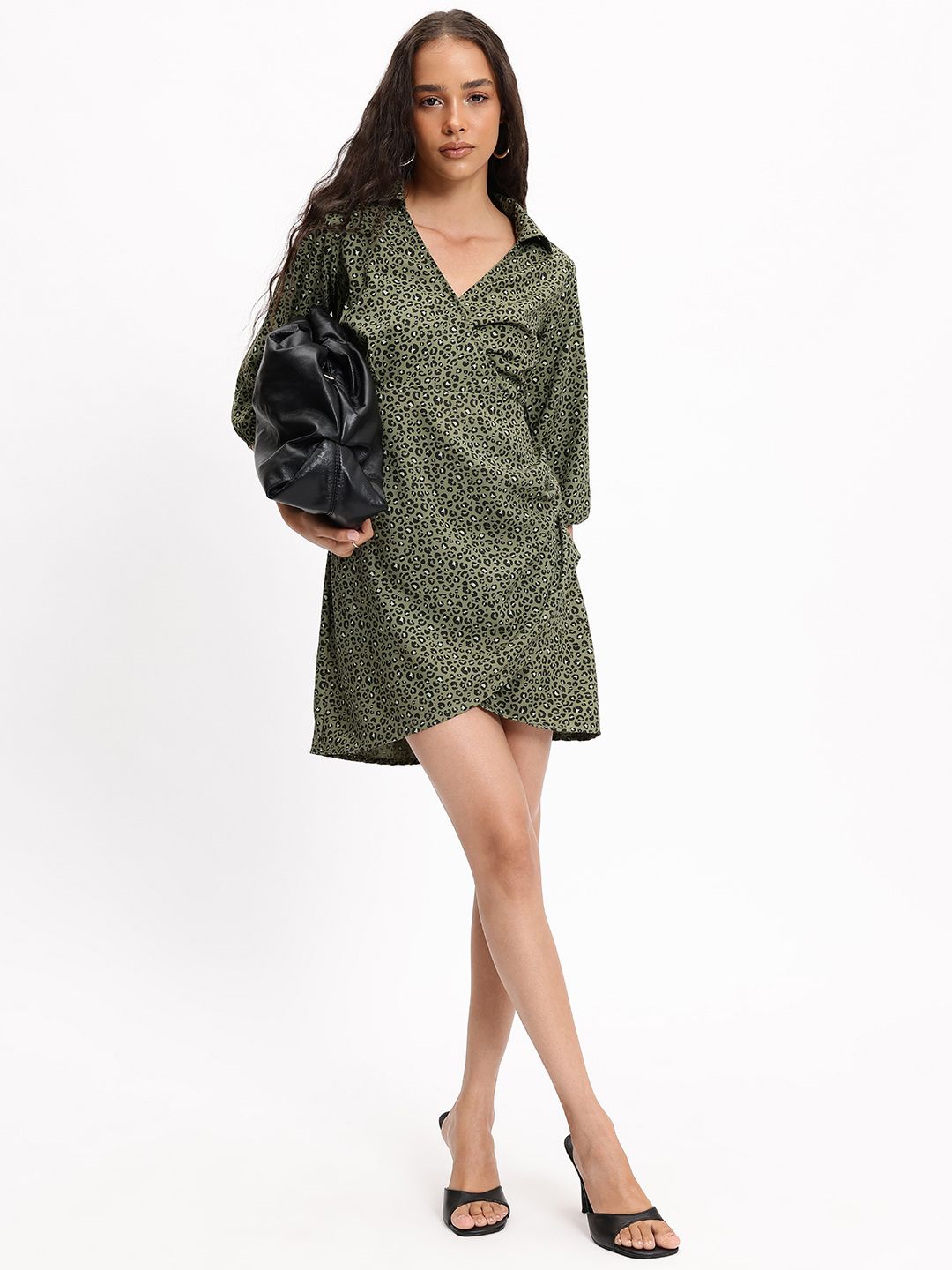 DressBerry Fierce Femme Animal Print Wrap Dress